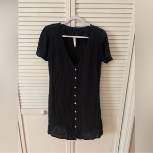 RVCA Black Button-Down Dress